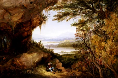Szene am Hudson Rip Van Winkle, 1845