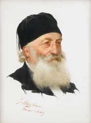 Studie eines bärtigen Herrn, 1889