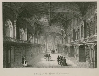 Bibliothek des House of Commons, entworfen von Thomas Hopper