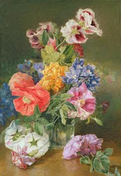 Rosen, Mohn und Pelargonie