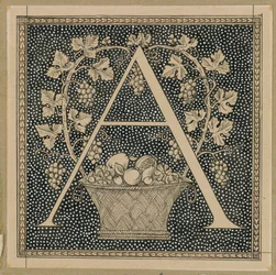 Buchstabe A, Illustration aus Das Leben unseres Herrn Jesus Christus