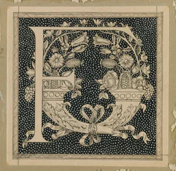 Buchstabe F, Illustration aus Das Leben unseres Herrn Jesus Christus