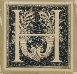 Buchstabe H, Illustration aus Das Leben unseres Herrn Jesus Christus