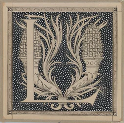 Großbuchstabe L, Illustration aus Das Leben unseres Herrn Jesus Christus