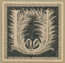 Großbuchstabe U, Illustration aus Das Leben unseres Herrn Jesus Christus