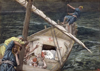 Christus schläft während des Sturms, Illustration für Das Leben Christi, ca. 1886-94