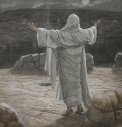 Christus zieht sich nachts auf den Berg zurück, Illustration aus Das Leben unseres Herrn Jesus Christus, 1886-94