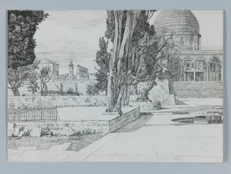 Haram, Moschee von Es-Sakrah, Illustration aus Das Leben unseres Herrn Jesus Christus