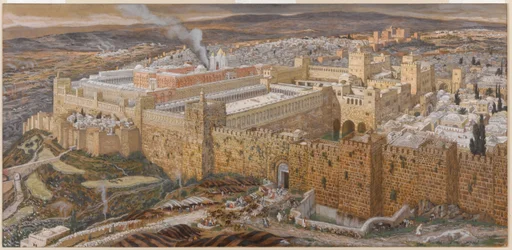 Jerusalem und der Tempel des Herodes zur Zeit unseres Herrn, Illustration aus Das Leben Christi, ca. 1886-94