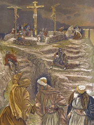 Mein Gott! Mein Gott! Warum hast du mich verlassen? - Eloi! Eloi! Lama Sabachthani! - aus „Das Leben unseres Herrn Jesus Christus“ - 1899 von James Tissot - Das Leben unseres Herrn Jesus Christus, von Jacques Joseph (Jacques-Joseph) Tissot genannt James Ti