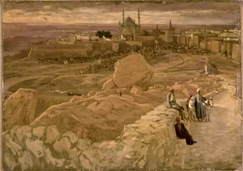 Die Zitadelle, Kairo, vom Mokattam aus gesehen, Blick nach Südosten, ca. 1886-96