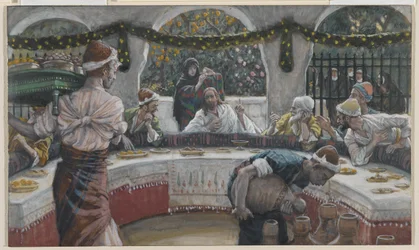 Das Mahl im Haus des Pharisäers, Illustration aus Das Leben unseres Herrn Jesus Christus
