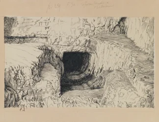 Der runde Stein von außen gesehen, Illustration aus Das Leben unseres Herrn Jesus Christus