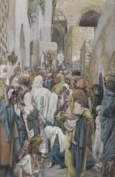 Die Frau mit einem Blutfluss, Illustration aus Das Leben unseres Herrn Jesus Christus