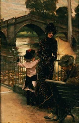 Die Künstlerin, Mrs. Kathleen Newton und ihre Nichte, Lilian Hervey, an der Themse in Richmond, 1878-79