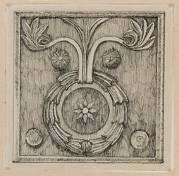 Kranz im Flachrelief in der Moschee von El-Aksa, Illustration aus Das Leben unseres Herrn Jesus Christus