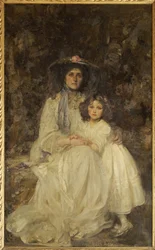 Lady Dickson-Poynder und ihre Tochter Joan, ca. 1905