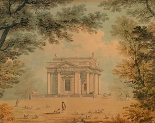 Lord Charlemonts Casino in Marino, Dublin, von Westen