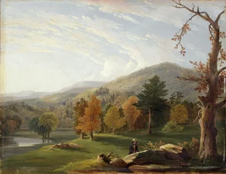 Ansicht unter den Helderbergs, Catskills in der Ferne, 1850