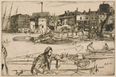 Black Lion Wharf, aus dem Thames Set (Eine Serie von sechzehn Radierungen von Szenen an der Themse und anderen Motiven)