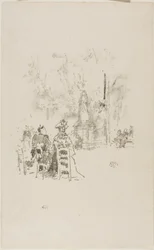 Gespräch unter der Statue, Jardin du Luxembourg