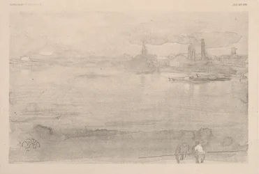 Früher Morgen: Die Themse bei Battersea