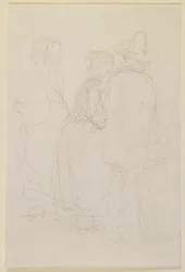 Gruppe von drei stehenden Figuren