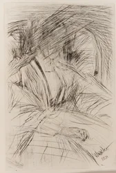 Dame in einem Sessel