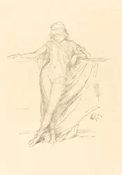 Kleine drapierte Figur, lehnend