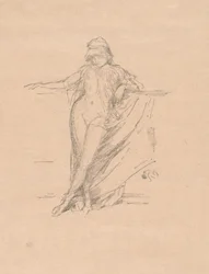 Kleine drapierte Figur, lehnend