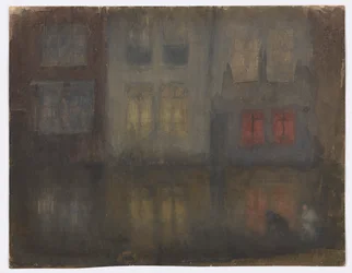 Nocturne: Schwarz und Rot - Hinterer Kanal, Holland