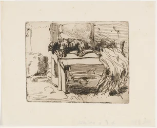 Der Hund auf der Hundehütte