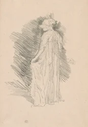 Die drapierte Figur, Rückansicht