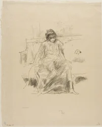Die drapierte Figur, sitzend