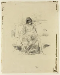 Die drapierte Figur, sitzend