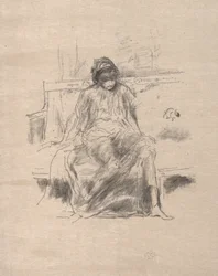 Die drapierte Figur sitzend