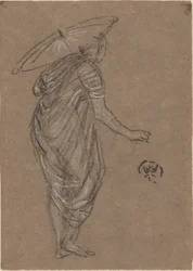 Frau mit Sonnenschirm