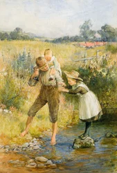 Überquerung des Baches