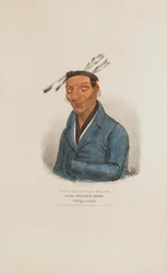 CAW-TAA-WAA-BE-TA oder der Zahnlückige; Ein Chippewa-Häuptling, aus dem Aboriginal Portfolio