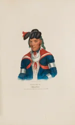 MI-A-QU-A; Ein Miami-Häuptling, aus The Aboriginal Portfolio