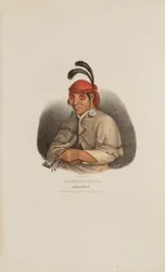 NA-SHE-MUNG-GA, Ein Miami-Häuptling, aus The Aboriginal Portfolio