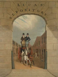 Paar in einer Bremse auf dem Hof von Lucas, Clerkenwell