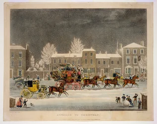 Der Anmarsch zu Weihnachten, graviert von George Hunt