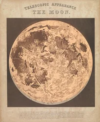 Teleskopische Erscheinung des Mondes
