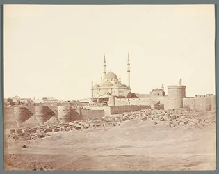 Ägypten. Kairo. Gesamtansicht der Zitadelle mit der Alabastermoschee Muhammad Alis (1830-1848)