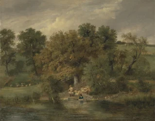 Schafwäsche in Postwick Grove, Norwich, ca. 1822