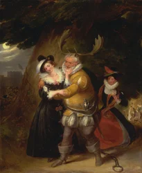 Falstaff an der Herne-Eiche, aus "Die lustigen Weiber von Windsor," Akt V, Szene v