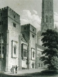 Südostansicht von Fonthill Abbey, veröffentlicht 1812