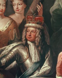 Detail von Georg I aus der Painted Hall, Greenwich
