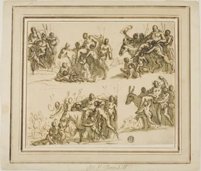 Fünf Skizzen für den Triumph des Silenus
